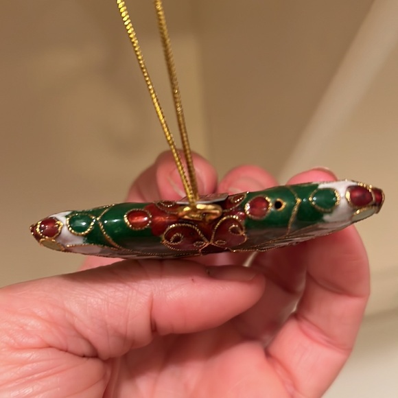 3 Vintage Cloisonné Enameled gold tone metallic Figurine Ornaments, ~3” - Picture 15 of 17